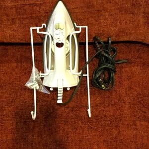 White Wall-Mounted Iron & Ironing Board Holder, NWOTs